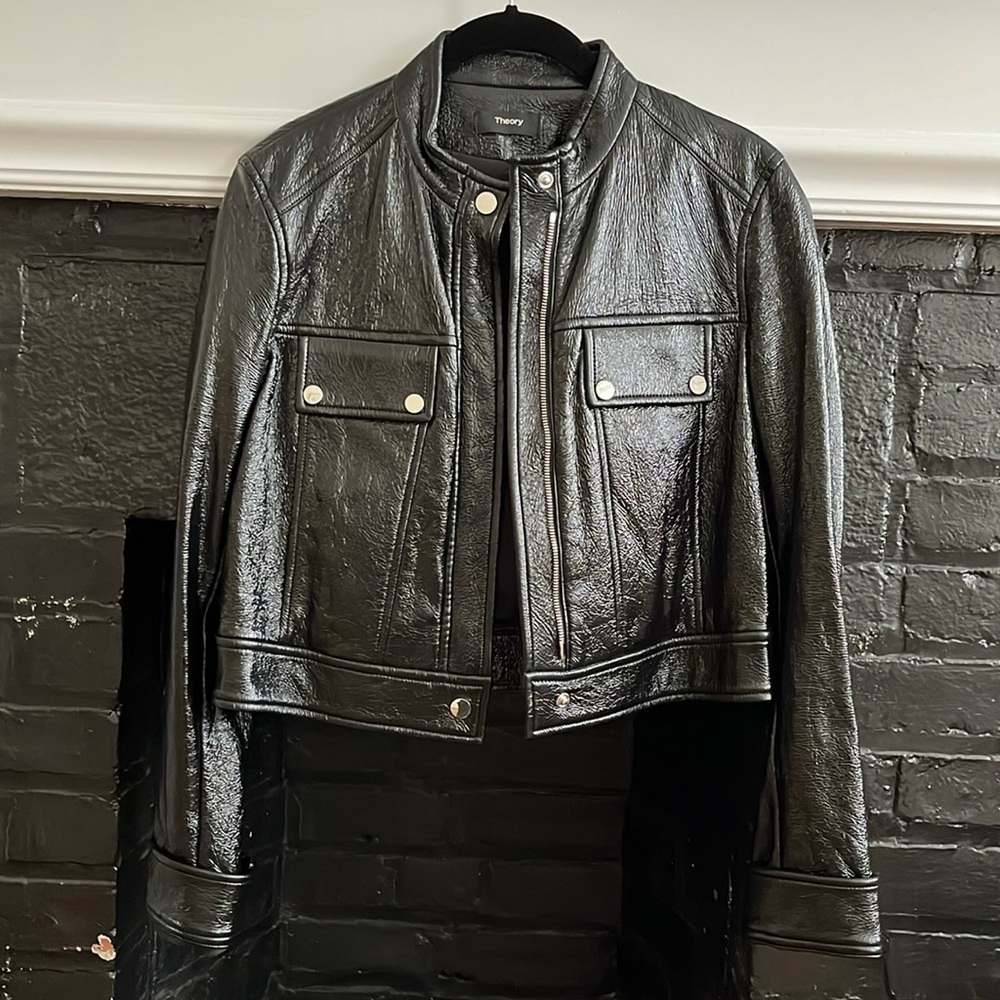 Theory Patent Leather Jacket